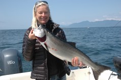 A fantastic early summer chinook salmon caught in Tofino B.C.