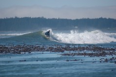 Surfing south swell in Tofino B.C.